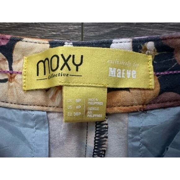 Anthropologie Maeve Moxy Collection Pants Floral Women Size4P Trousers Colorful - Picture 5 of 7